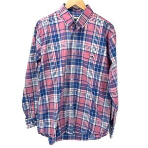 Southern Point Co Shirt Mens Medium Button Down Pink Blue Plaid